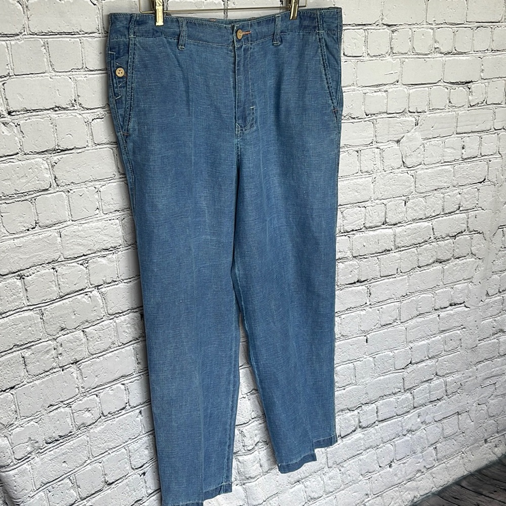 Tommy Bahama Relax Mens 100% Linen Pants Blue 36x30